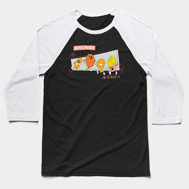 Deep fried america Baseball T-Shirt by oria